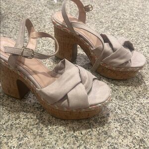 Stylish Platform Sandals with Cork Heel